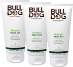 Bulldog Original Shave Gel for Men, Aloe Vera Enriched, Delivers a Close & Comfortable Shave, 95% Natural Origin, 5.9 fl oz (Pack of 3)