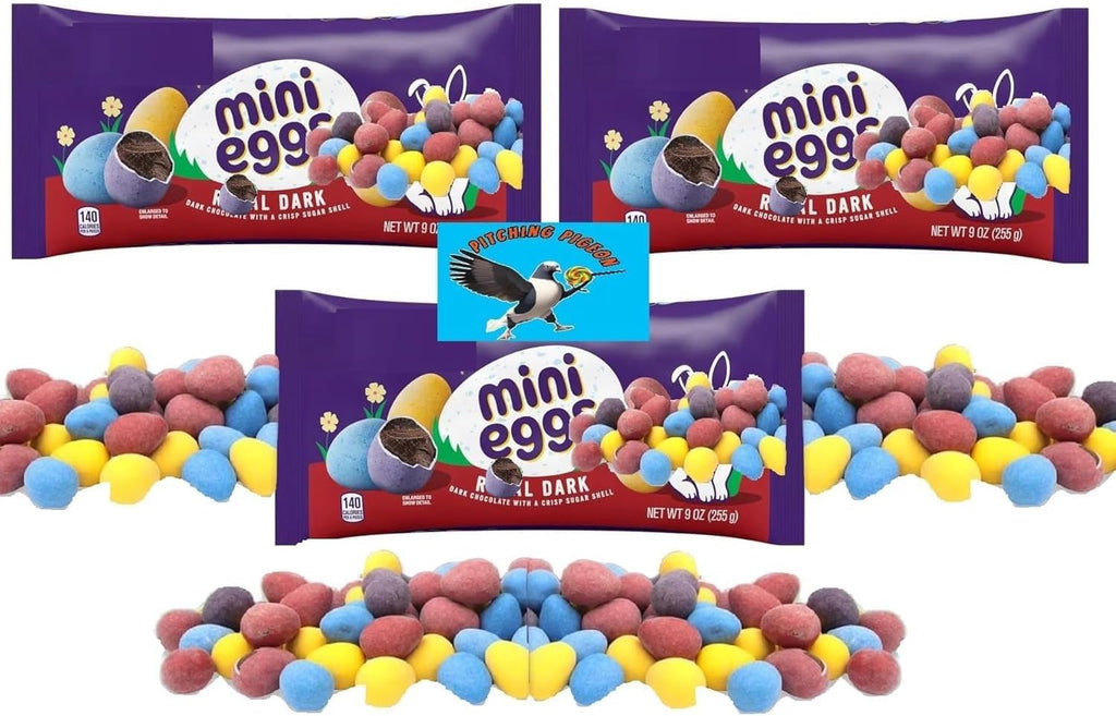 Dark Chocolate 27oz Mini Candy Coated Eggs – Rich Dark Chocolate Crunchy Shell Easter Treats