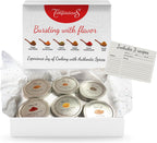 Indian Spice Sampler Kit Gift Set by Flavor Temptations | 6 Salt-free, Gluten-free Spices including Garam Masala, Turmeric, Cumin, Curry powder | 3 Indian Food Recipes