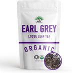 Earl Grey Loose Leaf Black Tea - 100% Certified Organic - 1LB Pouch - 16OZ Resealable Kraft Bag - 1 Pack