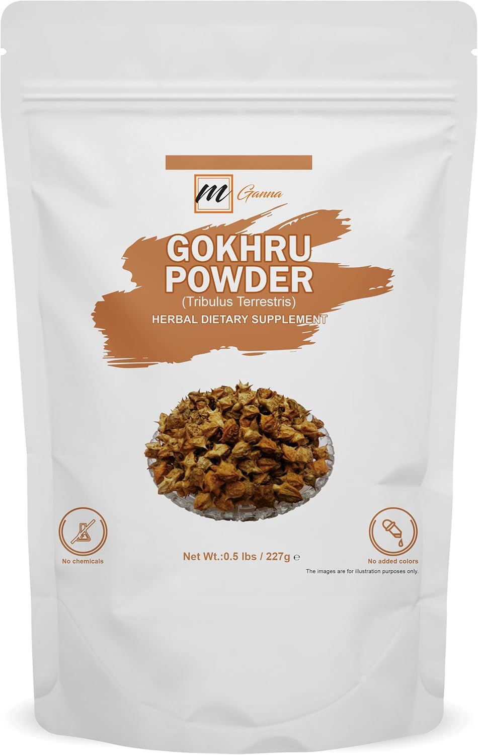 100% Natural Gokhru/Tribulus Terrestris Powder for, Skin and Health Care 0.5 LBS / 227 GMS