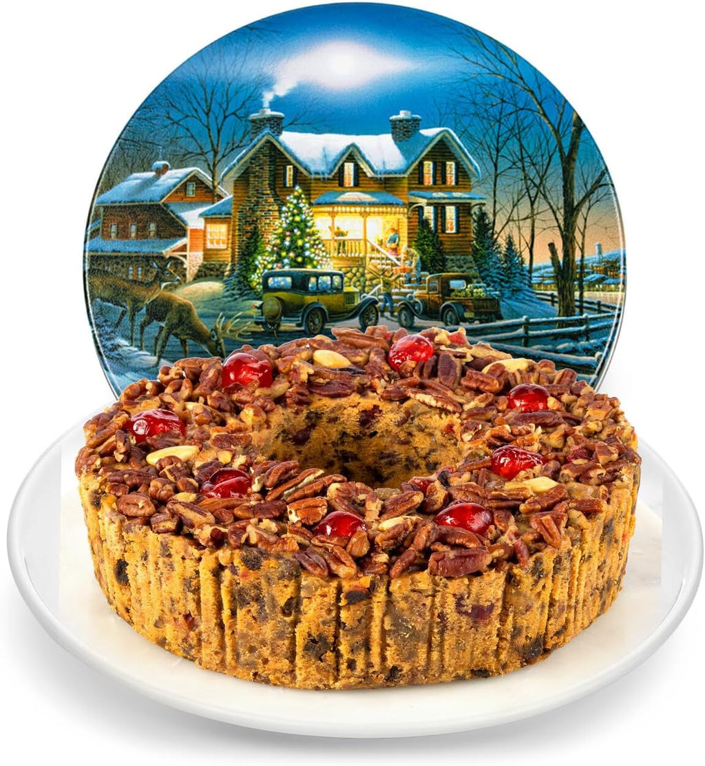 Beatrice Bakery Co. Original Fruitcake in Holiday Tin, Grandma's Old Fashioned Fruit and Nut Freshly Made, Brandy, Bourbon and Rum Fruitcake, Est. 1917 (80 oz Tin)