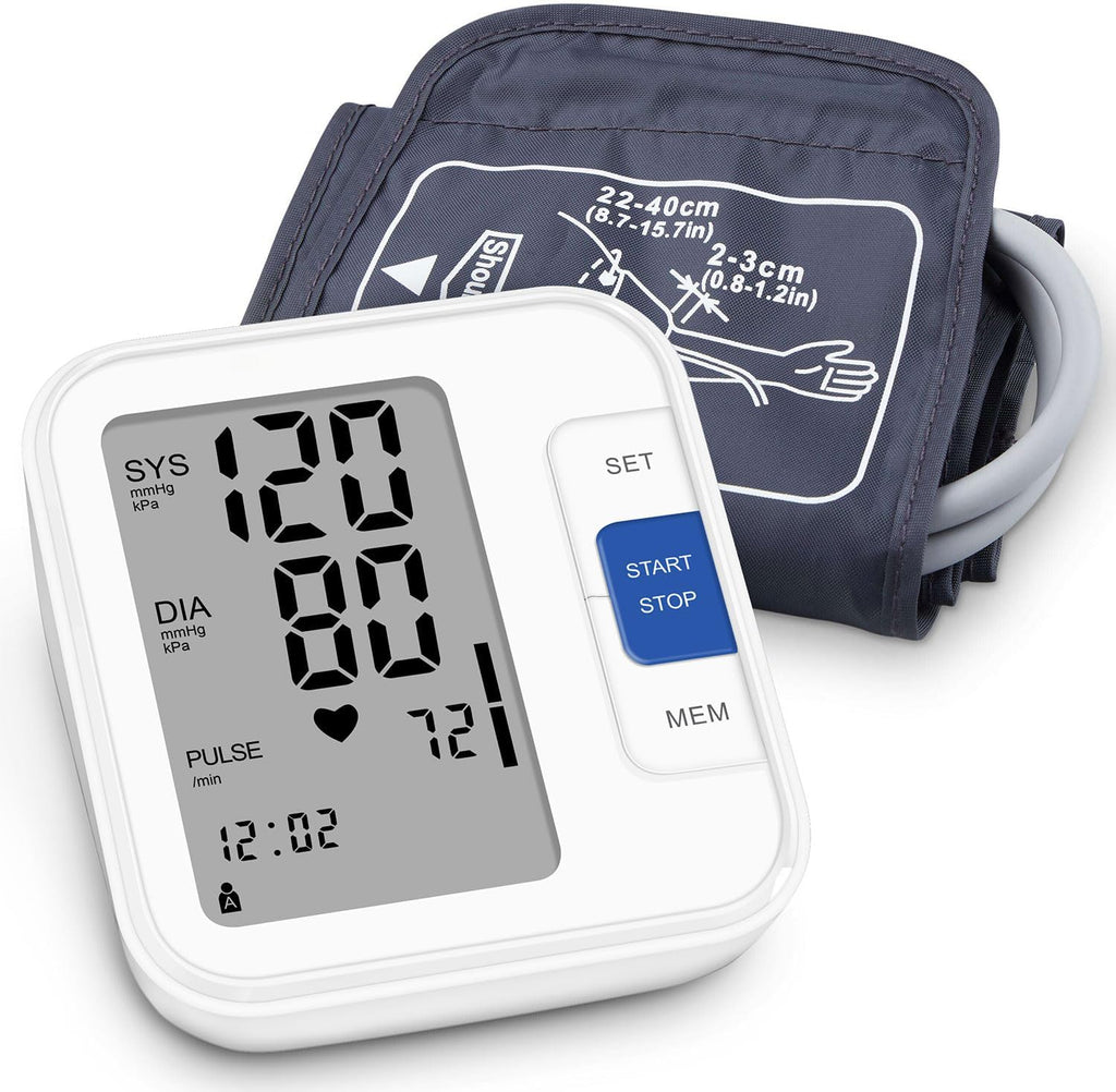 Alcedo Blood Pressure Monitor for Home Use, Automatic Digital BP Machine with Large Cuff for Upper Arm, LCD Screen, 2x120 Memory, Talking Function