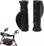 2 Pcs Universal Rollator Hand Grip for Rolling Walker Replacement,Wheelchair, Left and Right Hand Grips for Drive Rollator,Black