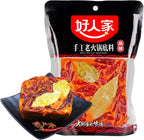 Authentic Chinese hot pot soup base 17.63oz (500g), Haorenjia Sichuan hotpot broth sauce spicy Seasoning