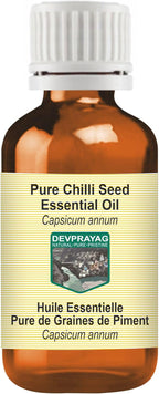 Pure Chilli Seed Essential Oil (Capsicum annum) Steam Distilled 100ml (3.38 oz)