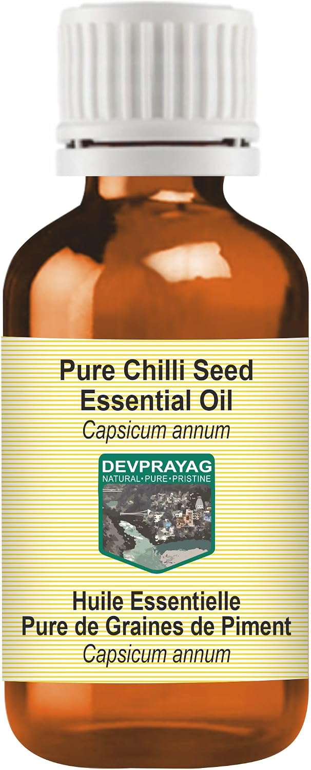 Pure Chilli Seed Essential Oil (Capsicum annum) Steam Distilled 30ml (1 oz)