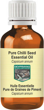 Pure Chilli Seed Essential Oil (Capsicum annum) Steam Distilled 30ml (1 oz)