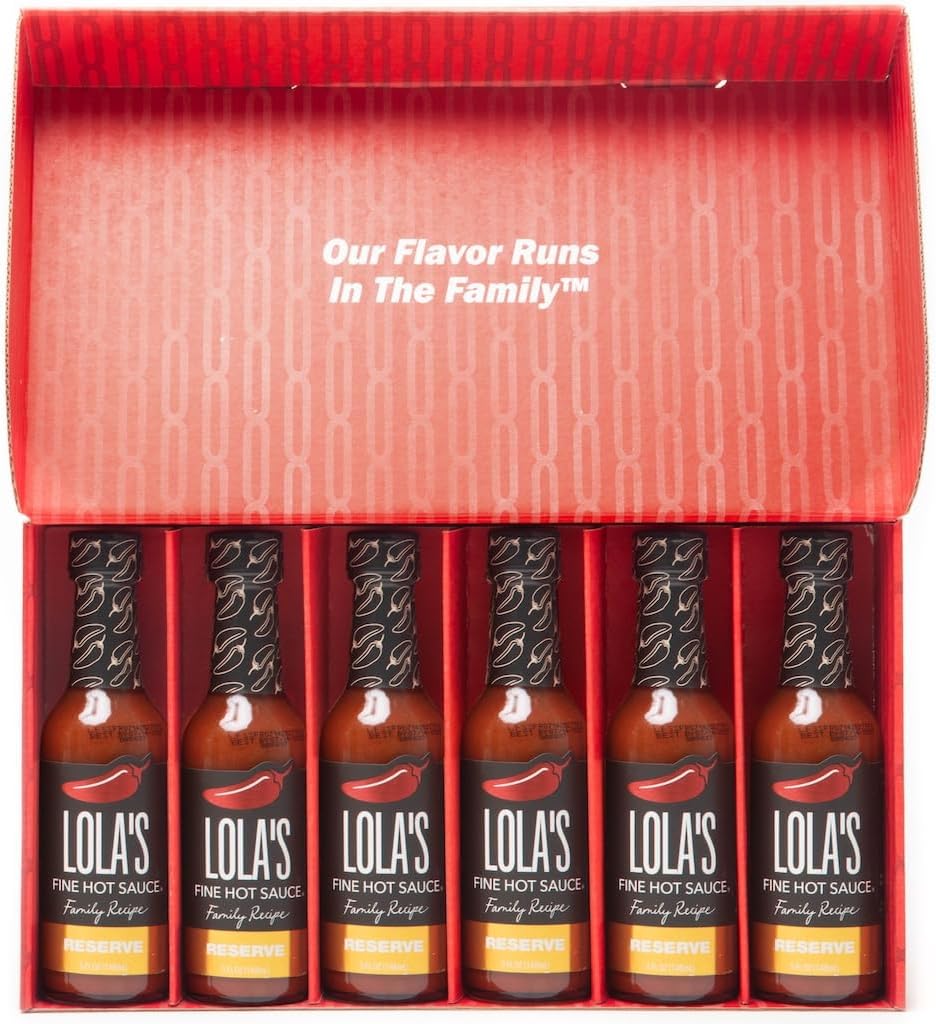 Lola’s Family Reserve Hot Sauce | Carolina Reaper & Habanero Blend | Ultra Spicy | 0 Calories, 0g Fat, Low Sodium | All-Natural, Vegan, Gluten-Free | 5 Fl Oz (Pack of 6)