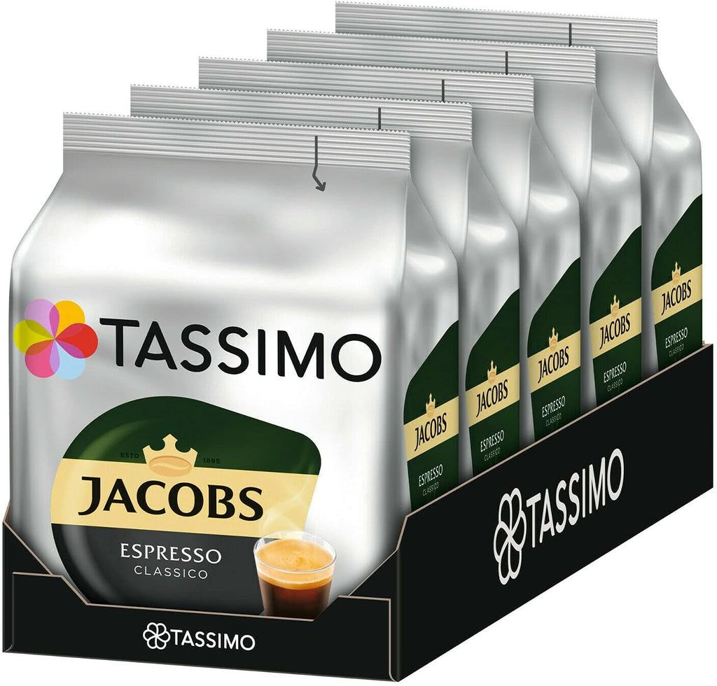 Tassimo Jacobs Espresso, Lot de 5, 5 x 16 T-Discs
