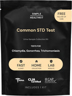 Simple HealthKit At-Home Common STD Test Kit for Chlamydia, Gonorrhea & Trichomoniasis - Tests for 3 Most Common STDs - STD Test Kit - Free Follow-Up Care & Fast Lab Results