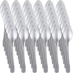 Nuogo 500 Pcs Silver Plastic Mini Spoons 3.7inch Disposable Desserts Spoon Heavy Duty Disposable Spoons Bulk for Coffee, Ice Cream, Cake, Weddings, Party