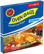 30×Oven Roasting Bags for Oven with Ties for Roasting Chicken, Meat & Fish Multi Purpose Food Safe Oven Bags for Baking Steaming Roasting Grilling Meal Prep (30, Medium)