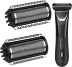 2 Pack Foil Replacement Blades Compatible with Manscaped The Lawn Mower 5.0 Ultra Groin & Body Hair Trimmer,Stainless Steel Foil Blades for Smooth and Close Shaving.