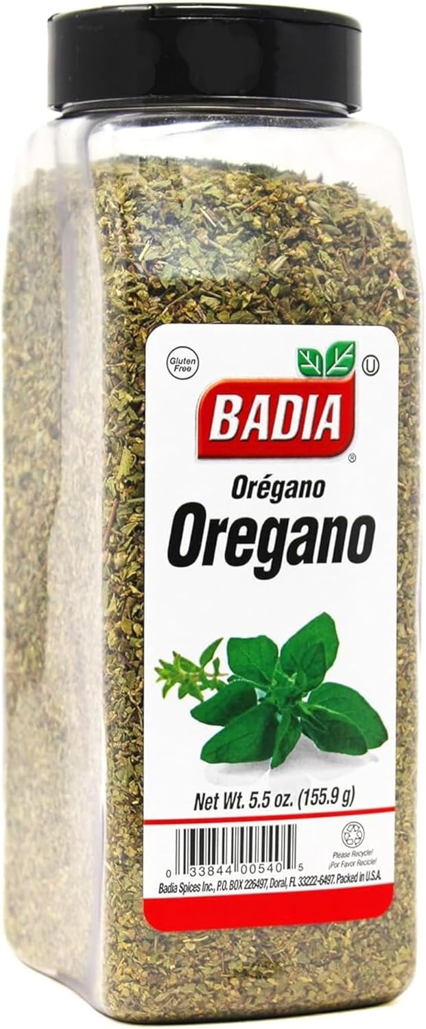 Badia Oregano Whole, 5.5 oz – Dried Oregano Leaves, Herb Seasoning – Aromatic and Flavorful