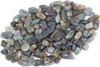 ZenQ 1 lb Labradorite Tumbled Stone Chips Crushed Natural Crystal Quartz Pieces