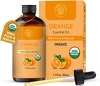 Organic Sweet Orange Essential Oil 50 Ml | USDA Certified Organic | Sweet Orange Oil for Diffuser, Skin, Hair, Soap & Candle Making | 1.7 fl. oz