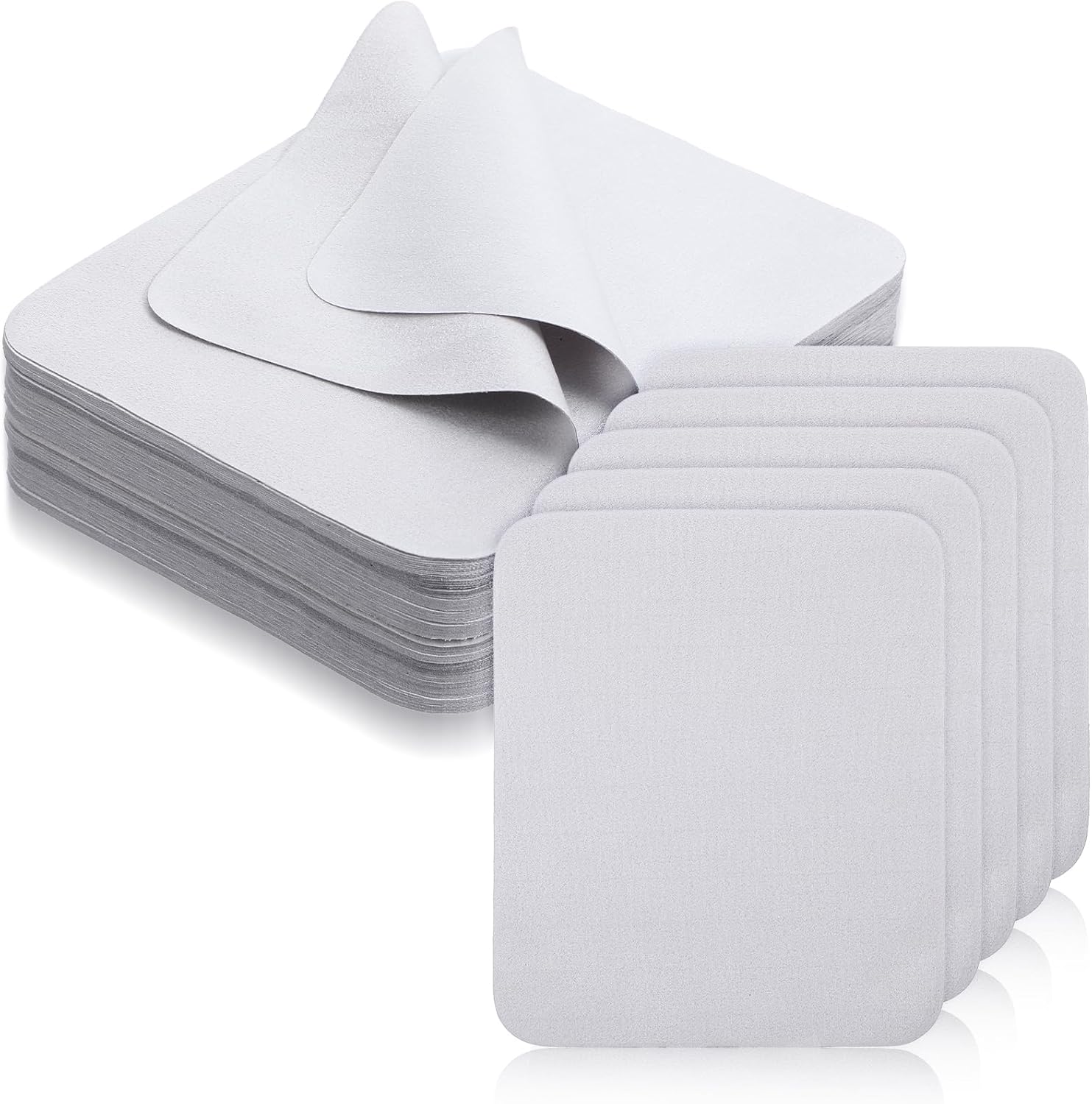 200 Pcs Suede Glasses Cleaning Cloths, 6.9x5.7 Inch Lens Cleaning Cloth for Glasses, Screens, Phones, Cameras, Reusable and Washable Grey