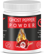 Ghost Pepper Powder (Bhut Jolokia Chili) - 16 oz/454 gm, 100% Pure, Smoked, Hottest & Spicy Chili Powder, Add Unique, Delicious, Complex and Smoky Flavor to Your Favourite Dishes