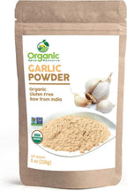 Organic Garlic Powder | 8 oz (226g) | USDA Organics and Non-GMO Verified Project Approved | Product of India | 100% Raw and Natural | Resealable Kraft Bag by SHOPOSR