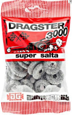 50 Bags x 50g of Dragster 3000 - Super Salta - Original - Swedish - Salty Licorice - Wine Gums - Candies - Sweets