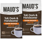 Maud's Decaf Dark Roast Ground Coffee, 2 Bags (40oz), 100% Arabica Coffee, 104 Servings