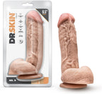 Blush Dr. Skin Mr. D 8.5" Realistic Dildo w/Balls, Handcrafted 2" Thick Penis, PVC Dong - Suction Cup, Harness Compatible, Lifelike Cock for Beginners Adult Sex Toy for Women, Men & Couples - (Beige)