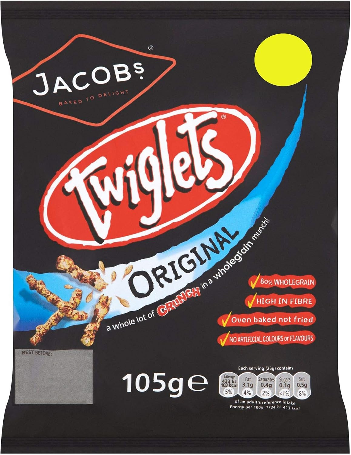 Jacob's Twiglets Sharing Bag - 105g - Pack of 8