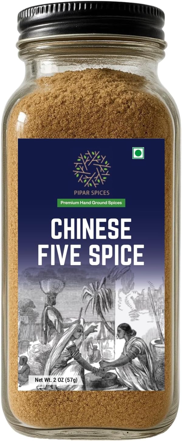 Pipar Spices Chinese Five Spices, 2 oz (57g) Glass Bottle | Hand-Stone Grounded Spices