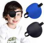 2PCS Eye Patch, Medical Eye Patches for Adults, Adjustable 3D Eye Patch, Soft Amblyopia Lazy Eye Patches for Left or Right Eyes, for Adults and Kids (Black, Blue)