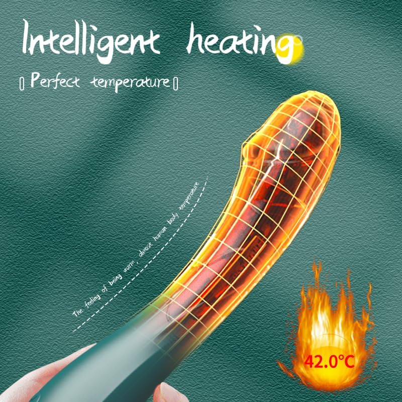 Portable Vibrating Massager -Clitioral Sucker Relaxes Muscles Heating Modes Viboatoars Toy Couples- for Body and Back Foot Silent Personal for Sports Massage Adult Tools Relaxation PWO18 (Green)