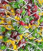 Sour Mini Pops Mix – Fruithead Lollipops – 1 LB (~37 Pops) – Sour Lemon, Sour Cherry & Sour Apple Flavors – Tart Fruity Candy Pops Individually Wrapped