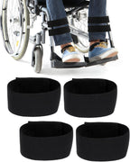 4 Pcs Wheelchair Leg Strap, Reliable & Elastic Wheelchair Foot Straps Leg Restraints Protection Belt Wheelchairs Accessories