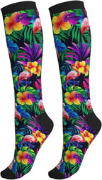 Compression Socks Calf Knee High Support Socks Novelty For Women Men Athletic Running Hiking Nurse