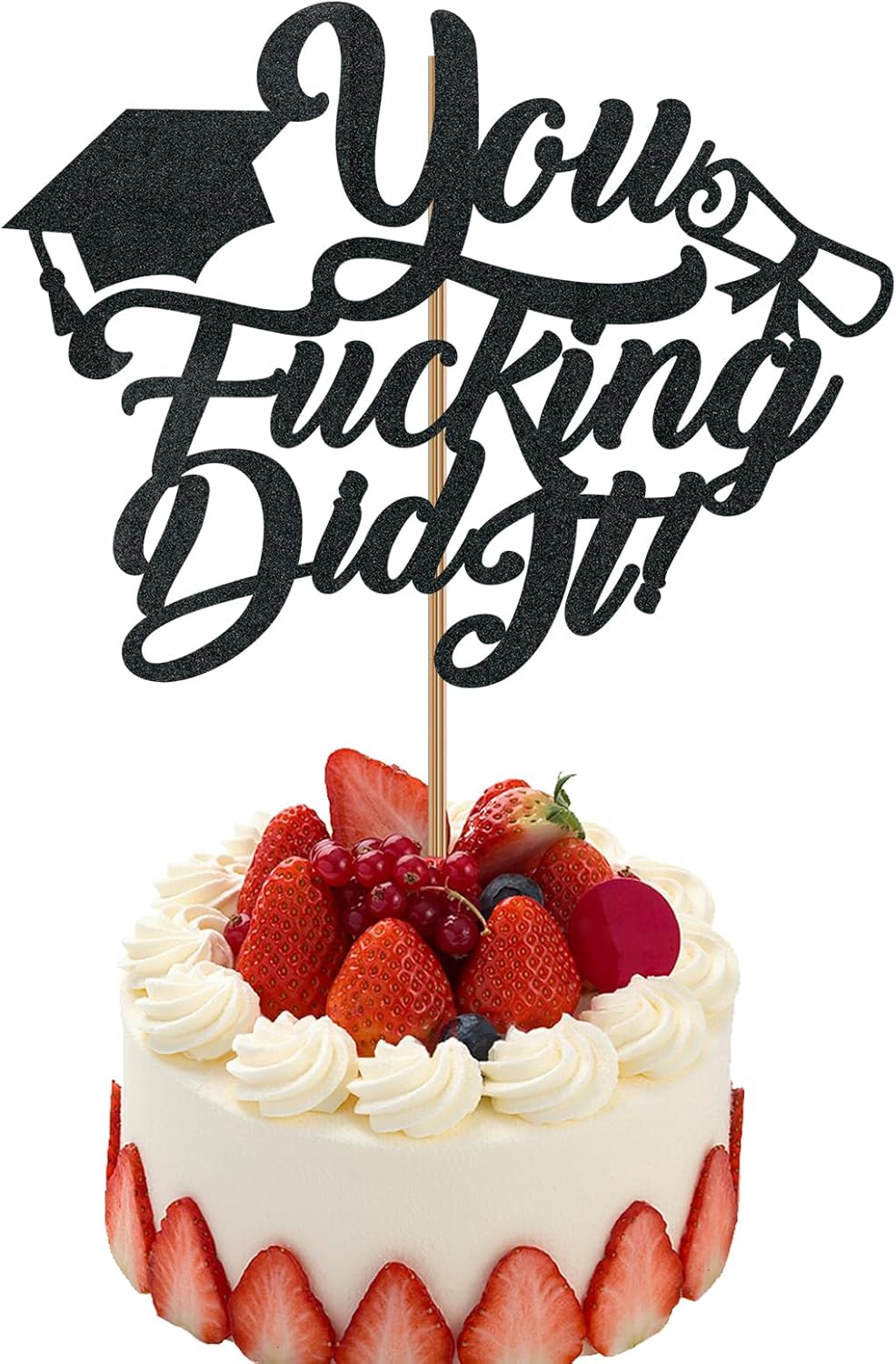 You Did It Cake Topper Graduation 2026 – Funny Graduation Cake Topper for Celebration Party, Congrats Grad Cake Decorations for College, High School, or Kindergarten Graduations Cake Decor