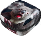 Small Travel Makeup Bag,Cosmetic Bags for Women,Australian Animal Koala,Period Bag