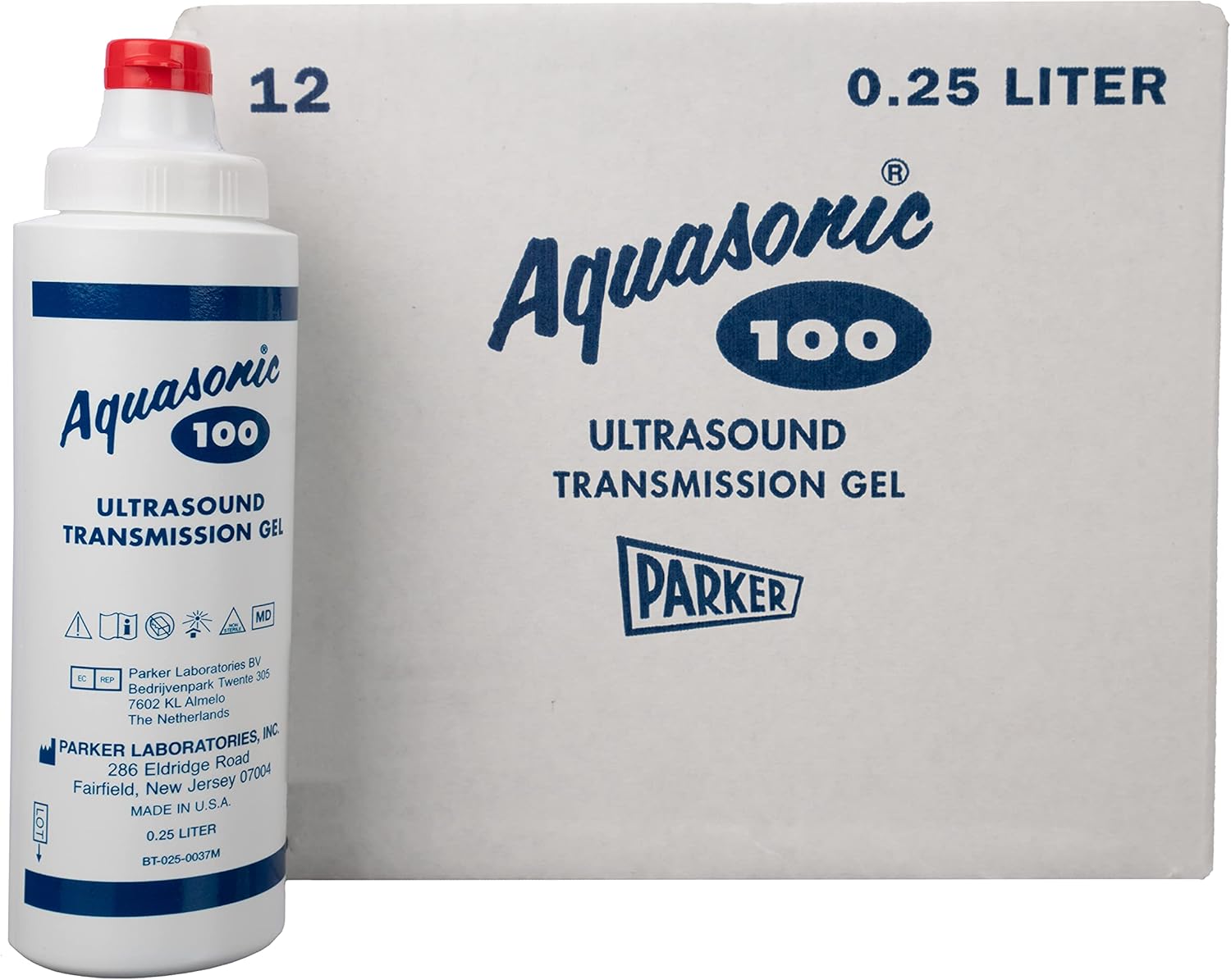 Aquasonic 26354 Ultrasound Gel, 0.25 Liter, Pack of 12