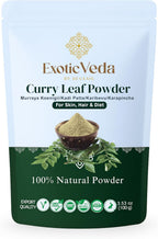 Exotic Veda Curry Leaf Powder – Kadi Patta (Murraya koenigii) | Vegan, Non‑GMO, Additive‑Free Indian Spice | Rich in Antioxidants & Nutrients for Cooking, Hair & Skin Benefits – 100 g (3.53 oz)