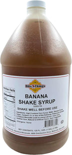 Bits N Things Banana Shake Smoothie Dessert and Beverage Flavoring Syrup | Kosher | 1 Gallon