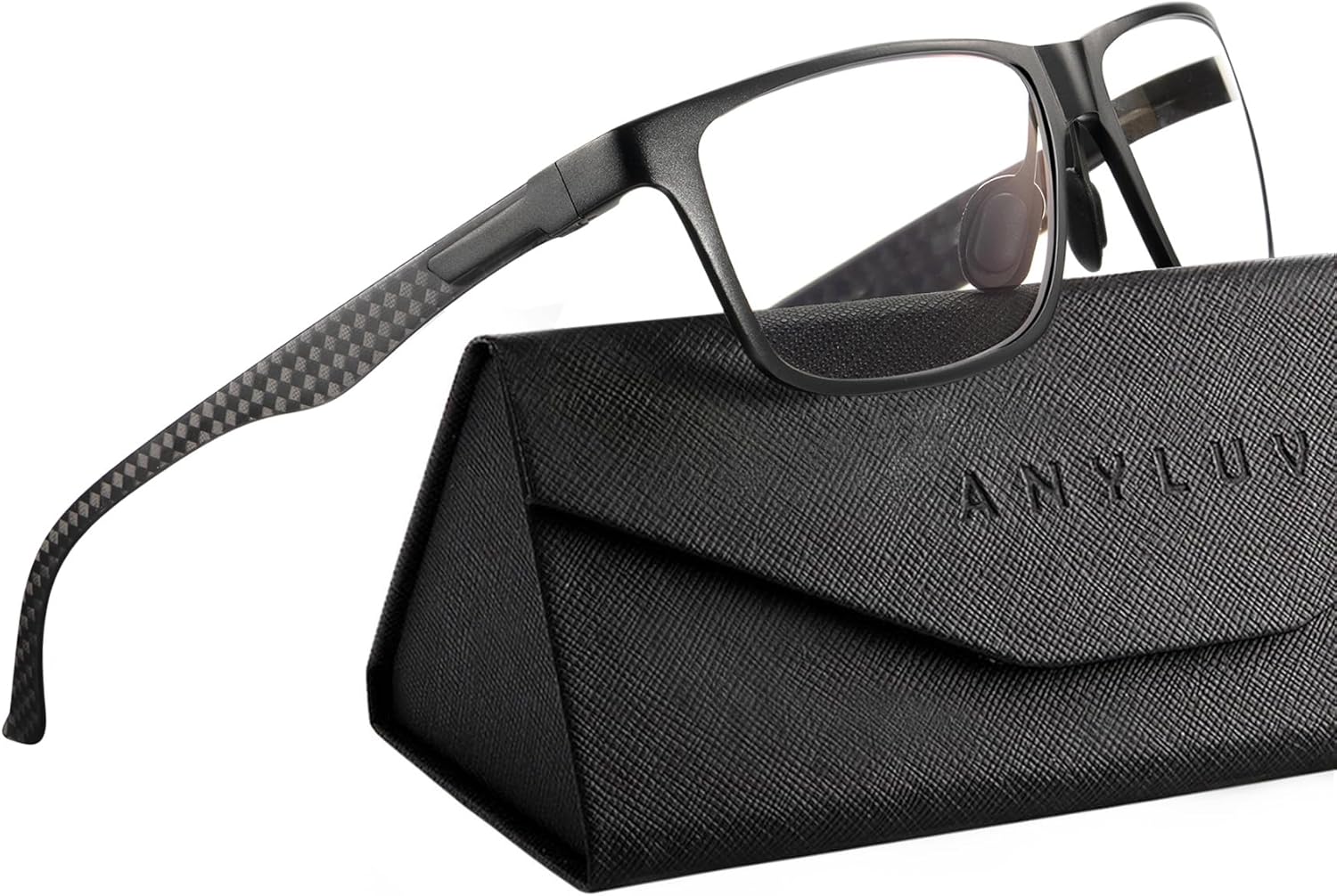 ANYLUV Reading Glasses Men Women Blue Light Blocking, Premium Mens Reading Glasses Al-mg Frame with Spring Hinge Anti Glare