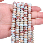 Songxi 5x8mm Natural Blue Shoushan Stone Rondelle Beads, 75PCS Spacer Round Loose Abacus Beads for Jewelry Making, Gemstone for Bracelet Necklace Earrings, Arts and Crafts