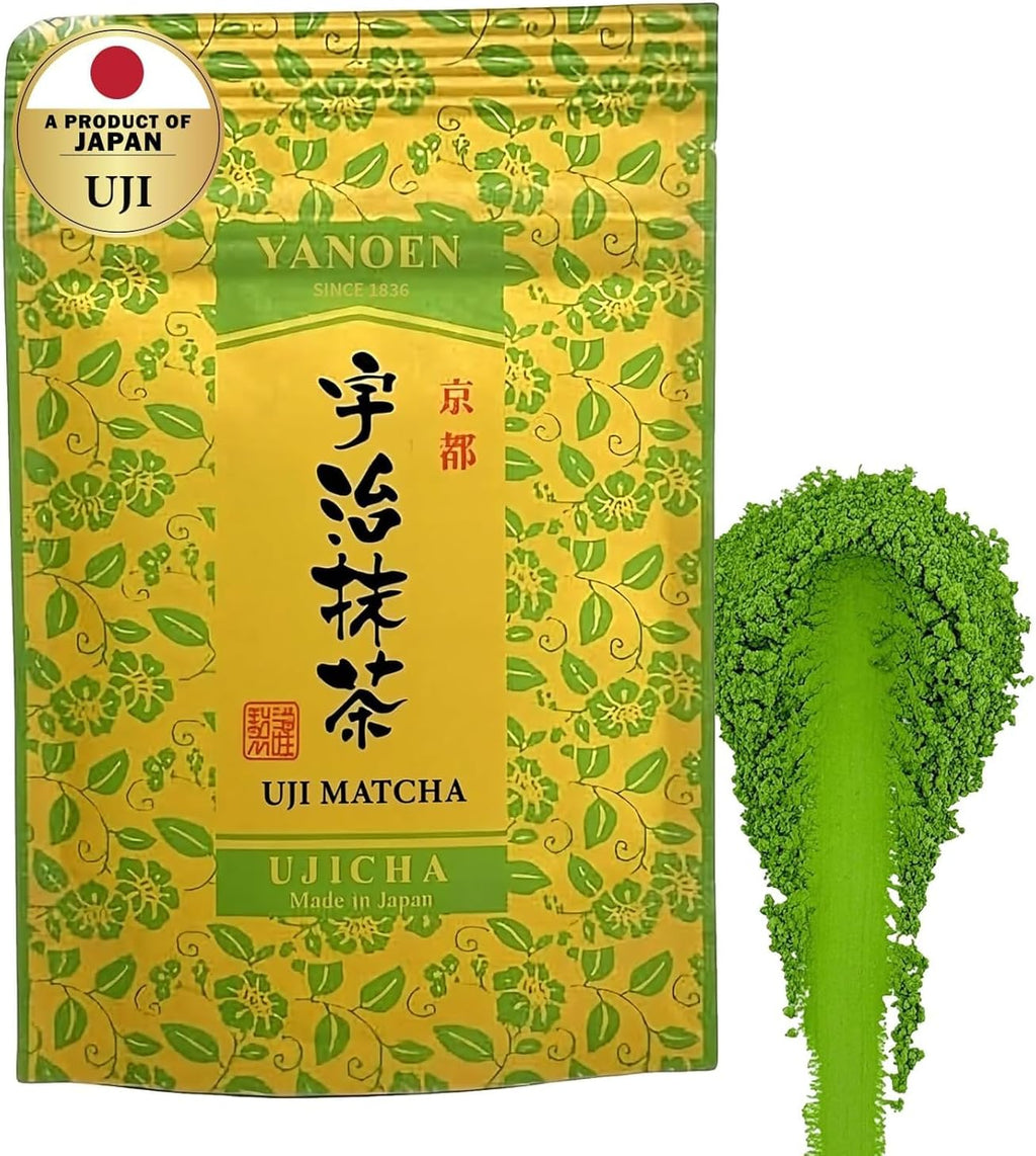 Ceremonial Grade Uji Matcha Powder - Stone-Ground from Kyoto Japan, Umami-Rich for Tea Ceremony Vibrant Green (1.06oz/30g) Zero Sugar Vegan 0 Calories (1.06oz/30g （Uji Matcha）)