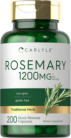 Carlyle Rosemary Capsules | 200 Count | Non-GMO & Gluten Free Extract