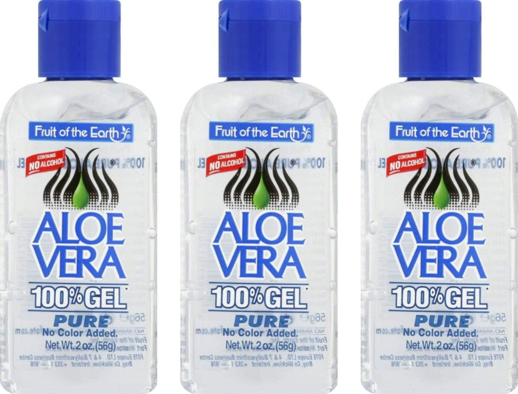Fruit of the Earth Aloe Vera Gel, 2 oz (56 g) (Bundle of 3)