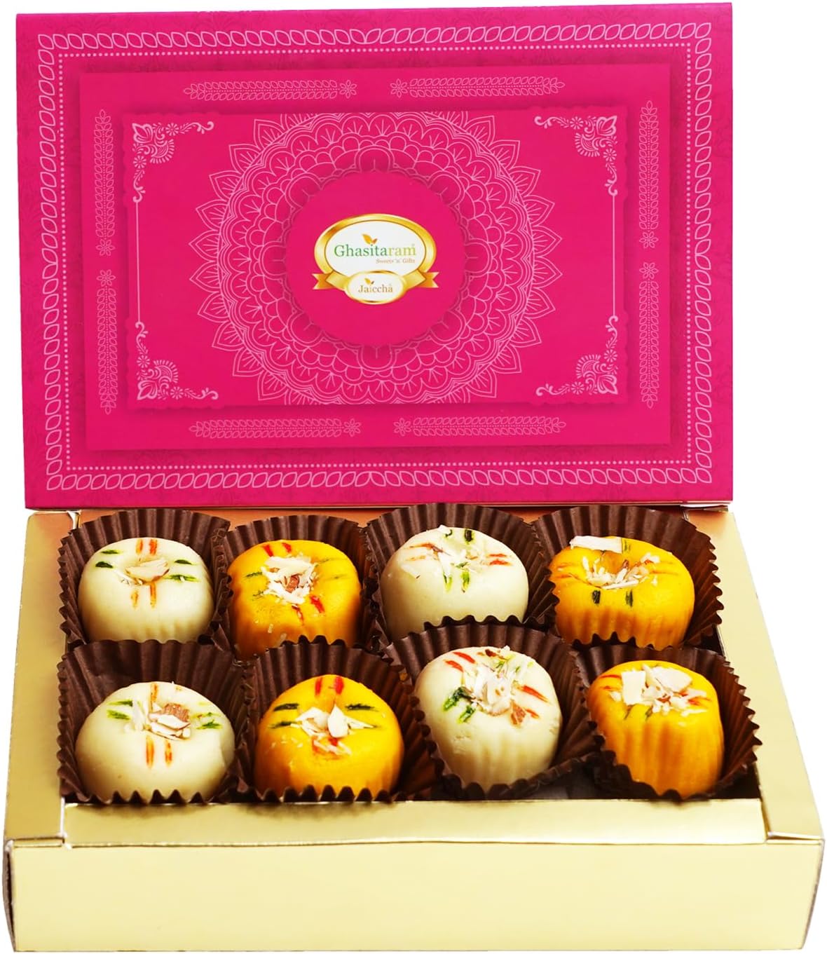 Ghasitaram Gifts Indian Sweets - Sugar Free Sweets - Ghasitarams Mawa Peda Box (200 gms)
