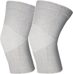 Bamboo Knee Sleeve for Knee Pain - One Pair Compression Bamboo Knee Sleeves for Women Knee Pain Knee Sleeves Plus Size (Gray, X-Large)