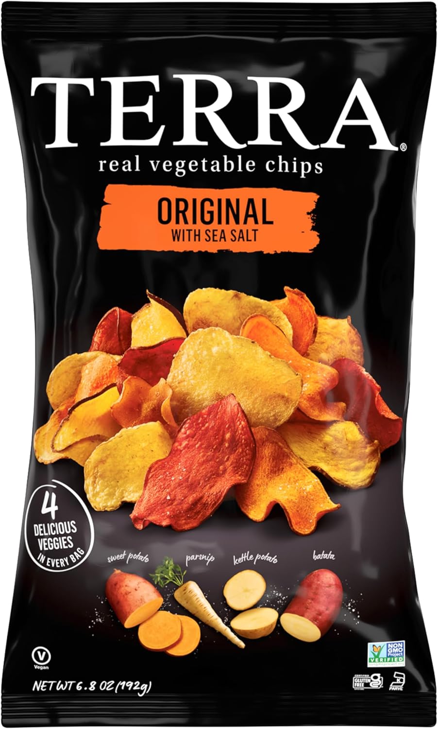 Terra Vegetable Chips, Original Chips with Sea Salt, 6.8 Oz