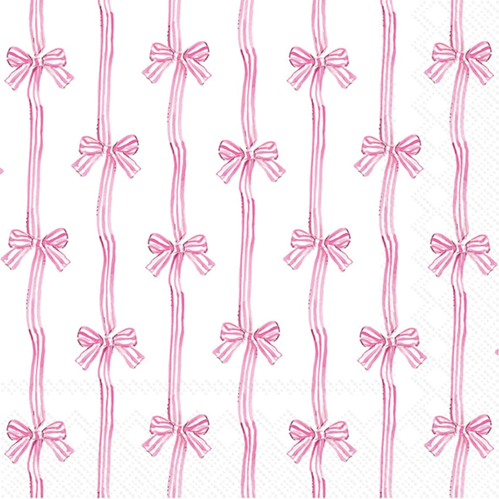IHR Ideal Home Range Party Napkins Rosanne Beck Disposable 3-Ply Paper Lunch Napkin Pack, 6.5" x 6.5", Baby Toile (Pink), 20-Count