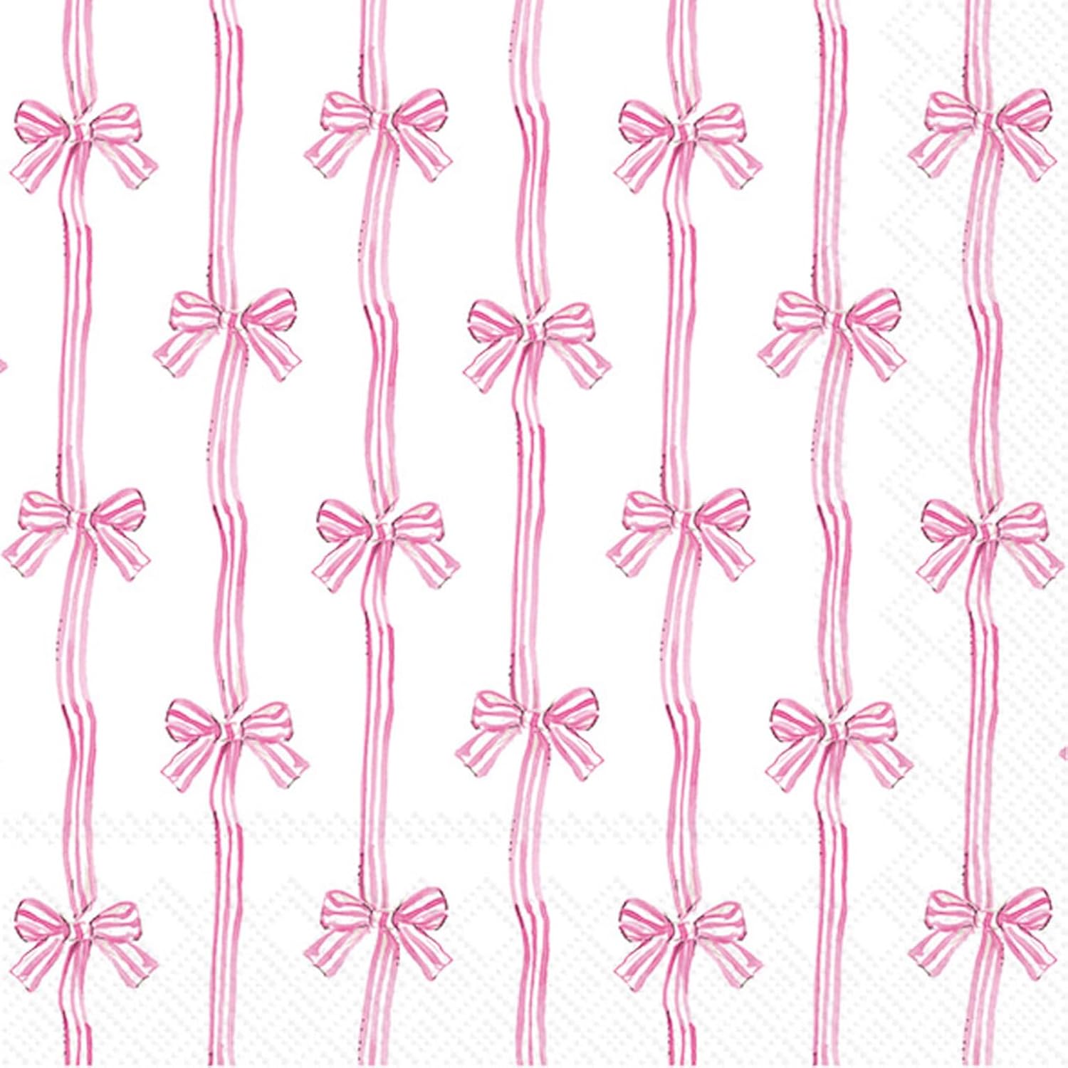 IHR Ideal Home Range Party Napkins Rosanne Beck Disposable 3-Ply Paper Lunch Napkin Pack, 6.5" x 6.5", Baby Toile (Pink), 20-Count