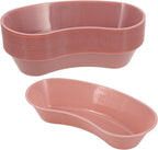 Emesis Basin Kidney Plastic Mauve 16oz - Reusable Plastic Kidney-Shaped, Mauve Color, 16oz Volume, 8-1/2" Primary Length, Disposable, 25/Box